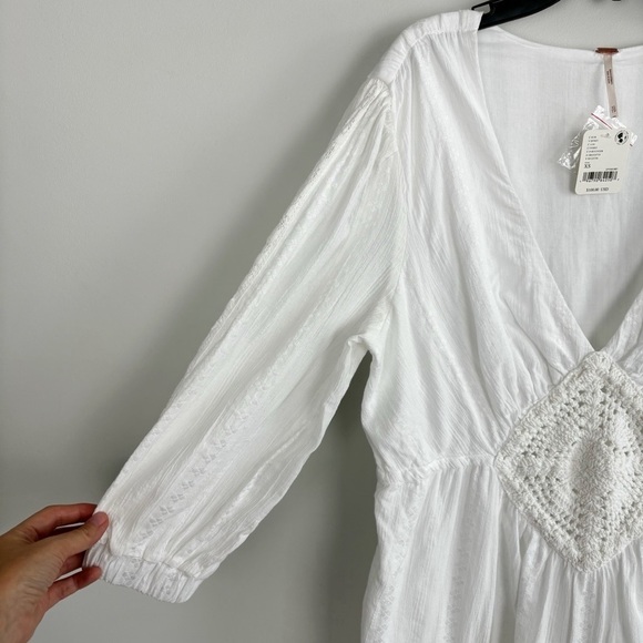 Free People Hudson Mini Dress in Ivory Size XS - Picture 4 of 12